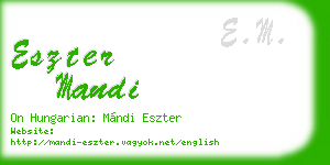 eszter mandi business card