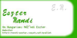 eszter mandi business card